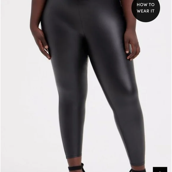 Torrid Faux leather full-length leggings NWOT - Picture 5 of 5